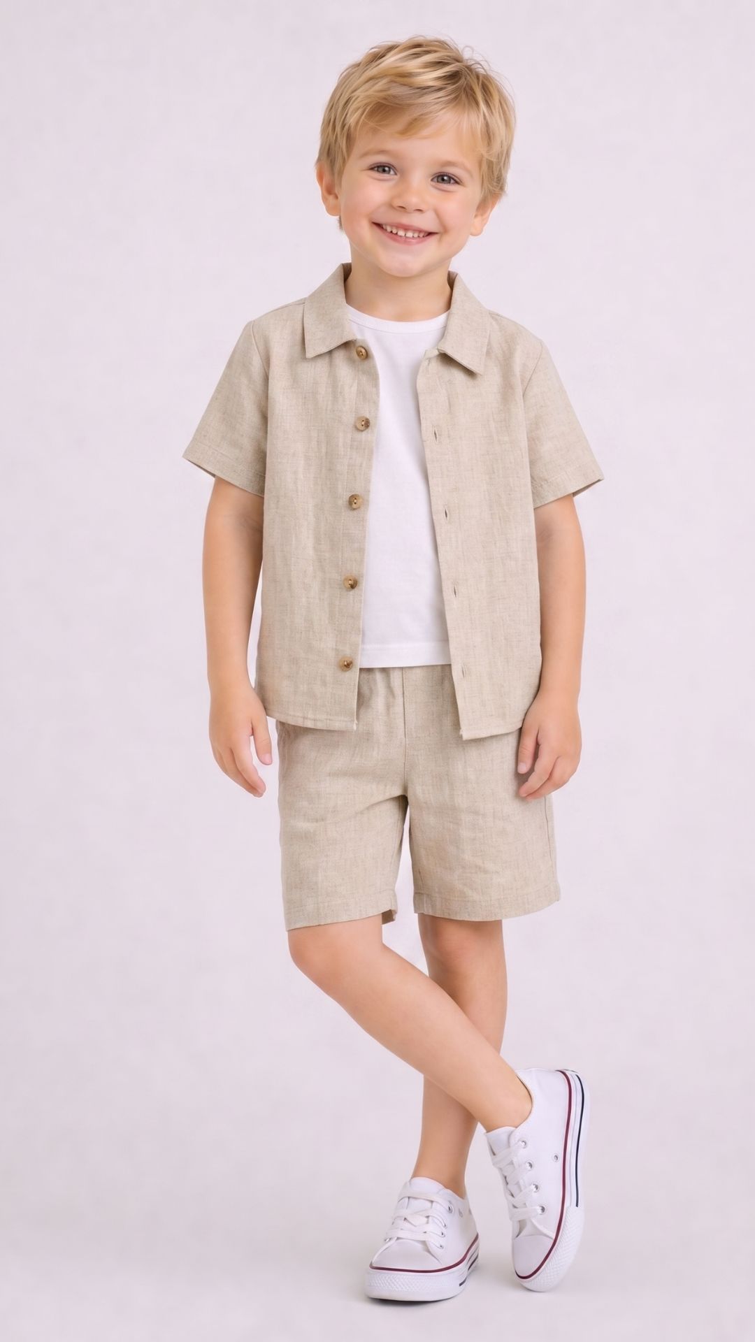 ensemble 2 pieces boy chemise et short