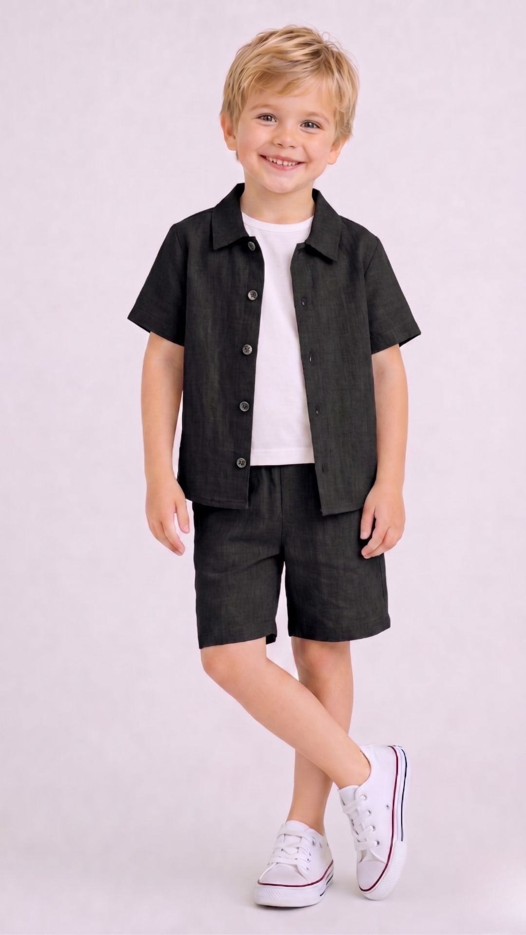ensemble 2 pieces boy chemise et short
